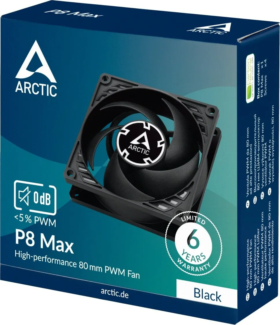 Вентилятор Arctic P8 Max Black (ACFAN00286A) - мініатюра 6