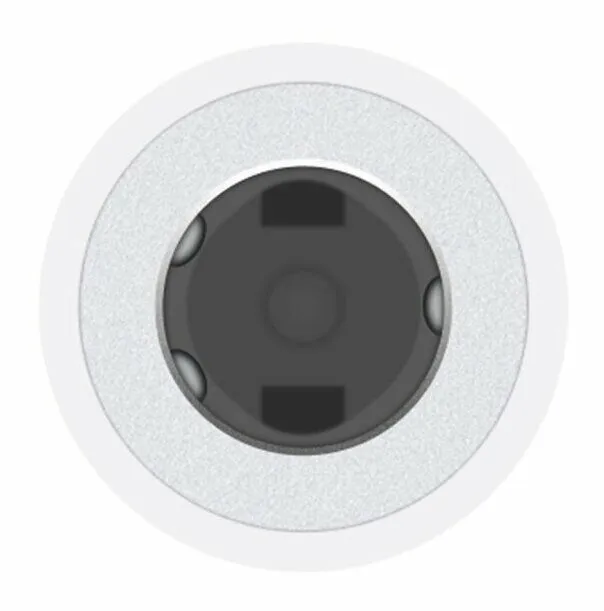 Адаптер Apple Lightning - 3.5 mm (M/F) A1749 White (MMX62) OEM - мініатюра 3