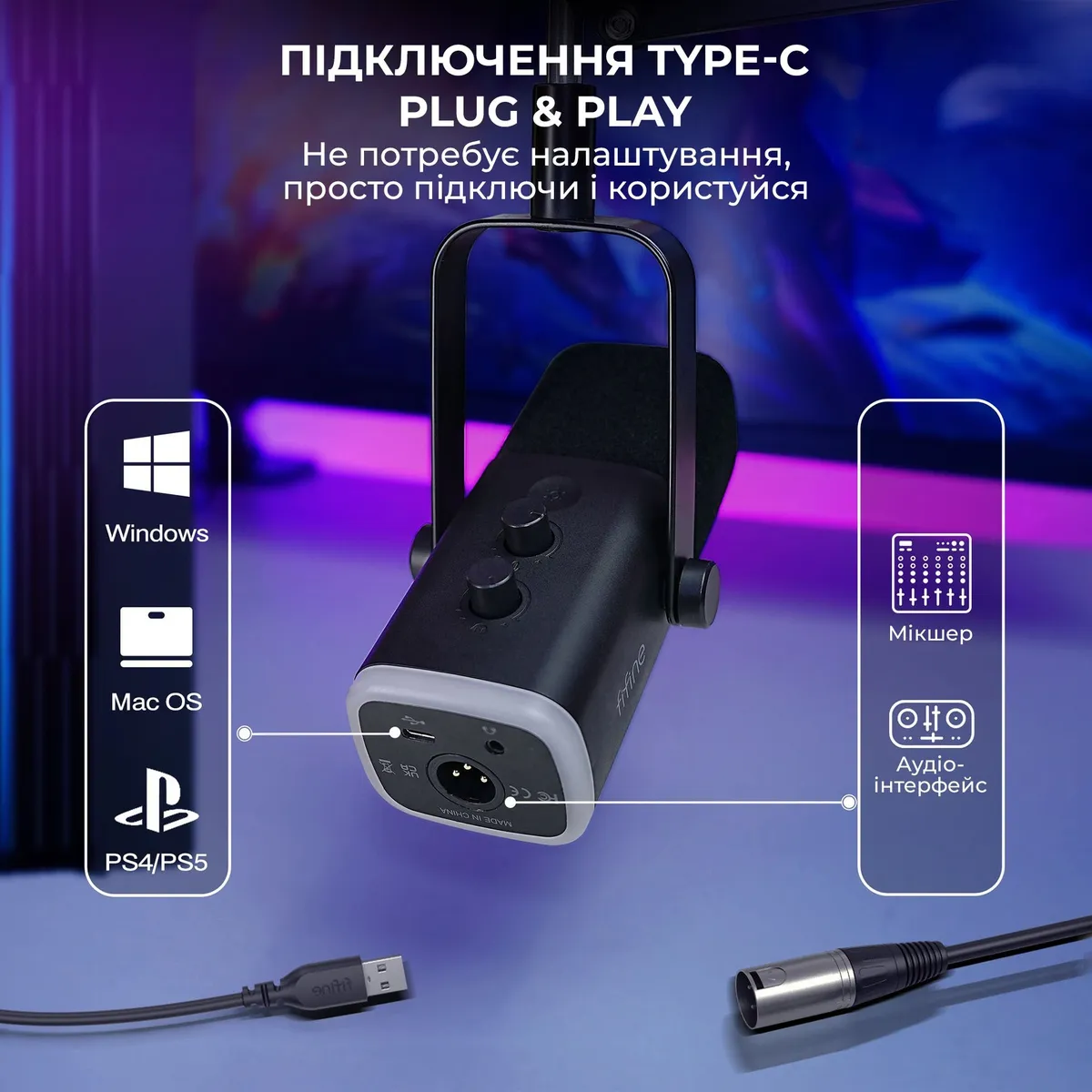 Мікрофон Fifine AM8T Black - мініатюра 7