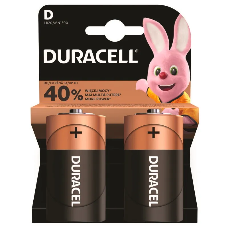 Батарейка Duracell Alkaline MN1300 D/LR20 BL 2шт - зображення 1