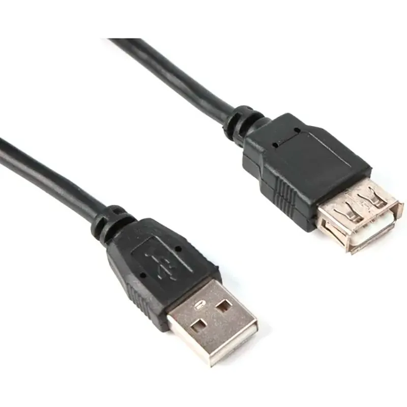 Кабель Maxxter USB - USB V 2.0 (M/F), 1.8 м, чорний (U-AMAF-6)  - мініатюра 2