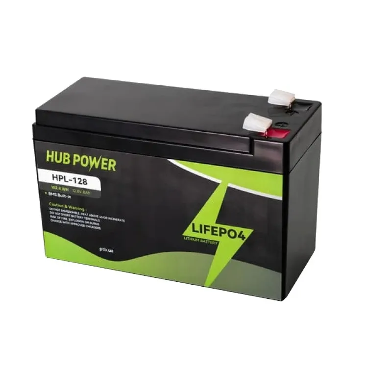 Акумуляторна батарея Hub Power HPL-128 12.8V 8AH LiFePO4 - зображення 1