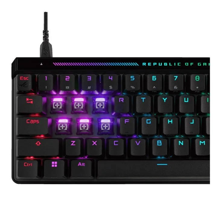 Клавiатура Asus ROG Falchion Ace 75 HE HFX V2 Magnetic Switches Black (90MP047H-BKUA20) - мініатюра 8