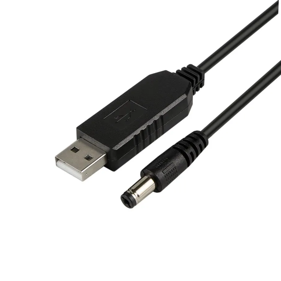 Кабель живлення LDO-888 USB - DC (M/M), 5.5х2.1 мм, 12V, 1 м, Black (8612233355561) - зображення 1