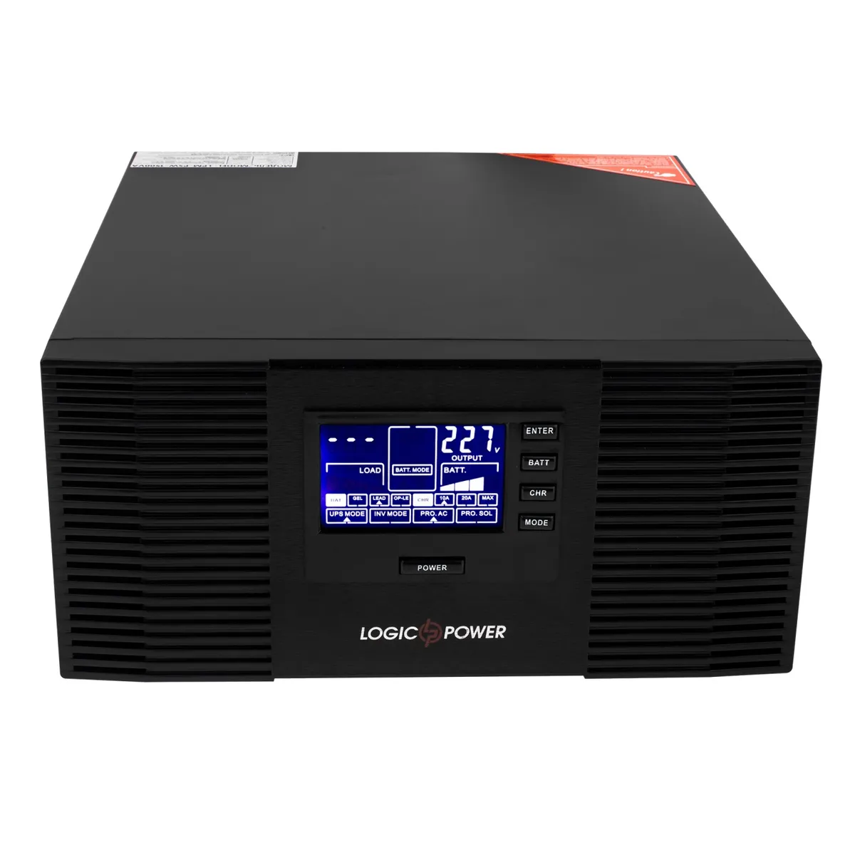 Джерело безперебійного живлення LogicPower LPM-PSW-1500VA (1050 Вт), Lin.int., AVR, 2 x евро, метал - зображення 1