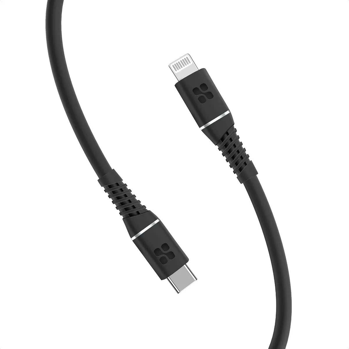 Кабель Promate PowerLine-Ci120 USB Type-C - Lightning (M/M), 2.2 A, 20 W, 1.2 м, Black - зображення 1