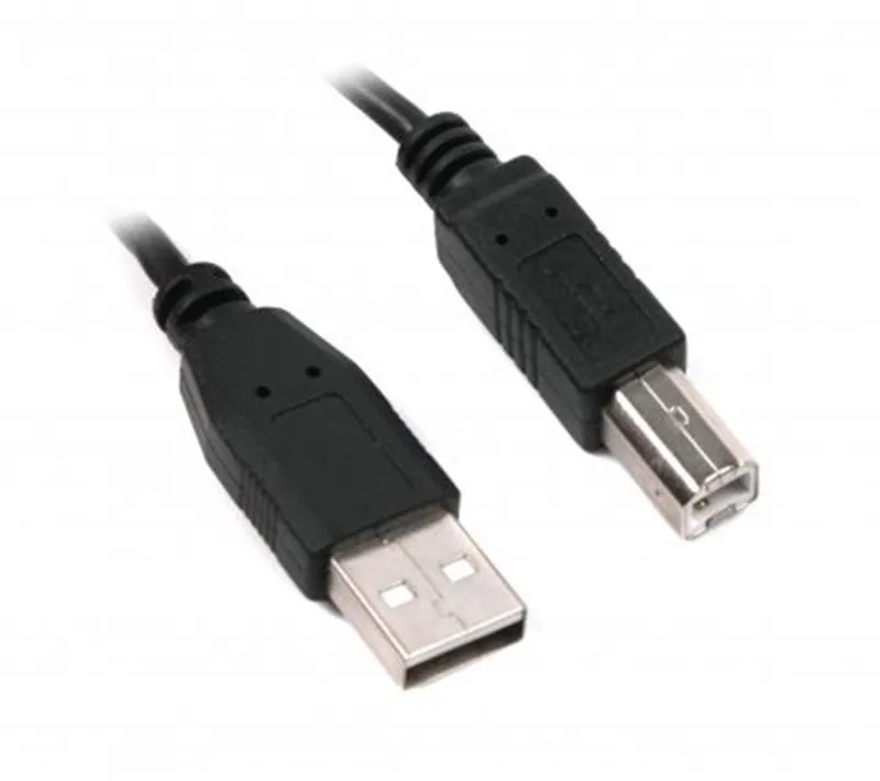 Кабель Maxxter USB - USB Type-B V 2.0 (M/M), 3 м, чорний (U-AMBM-10) - зображення 1
