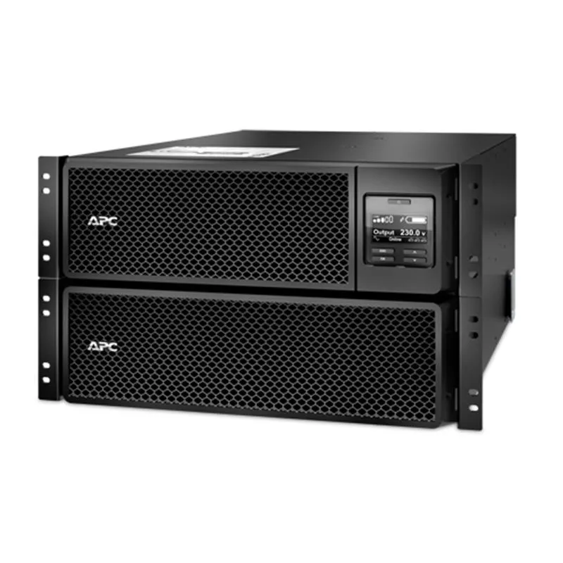 Джерело безперебійного живлення APC Smart-UPS SRT 10000VA, Online, 6хIEC 320 C13, 4хIEC 320 C19, RJ-45, USB, LCD, металл (SRT10KRMXLI) - зображення 1