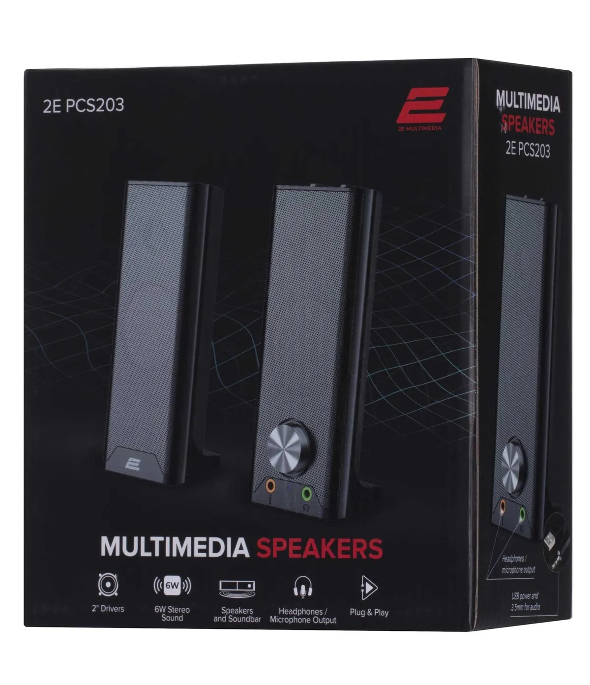 Акустична система 2E PCS203 Black (2E-PCS203BK) - мініатюра 6