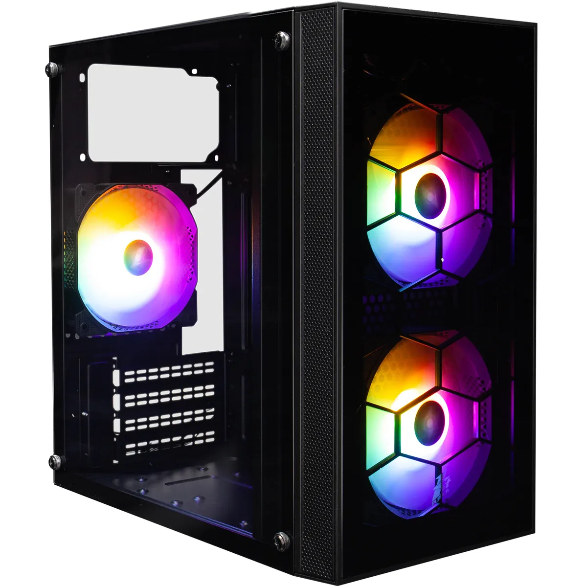 Корпус 1stPlayer X1-BK-3F1-PS-600FK-EU Black 600W - зображення 1