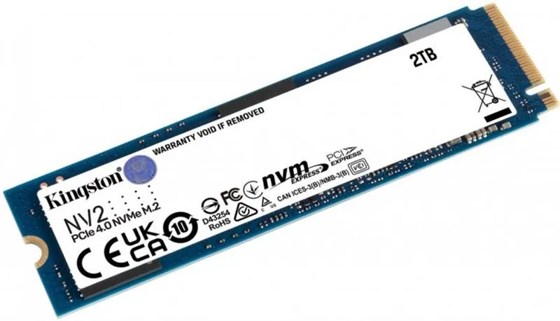 Накопичувач SSD 2TB M.2 NVMe Kingston NV2 M.2 2280 PCIe Gen4.0 x4 (SNV2S/2000G) - мініатюра 2