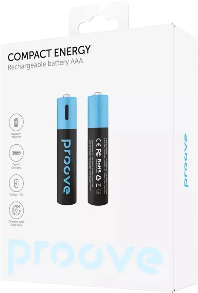 Акумулятори Proove Compact Energy AAA/HR03 NI-MH 740 mAh BL 2 шт - мініатюра 2