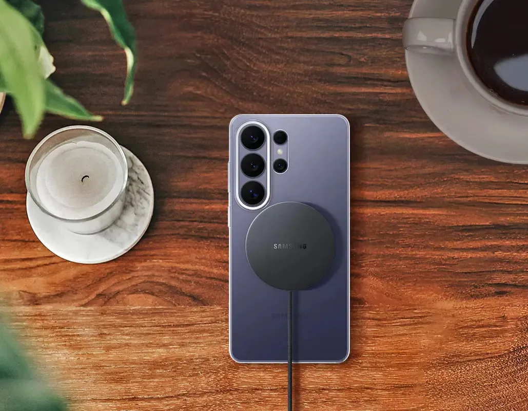 Бездротовий зарядний пристрій Samsung EP-P2900 Magnet Wireless Charger 25W Dark Grey (EP-P2900BBEGWW) - мініатюра 3