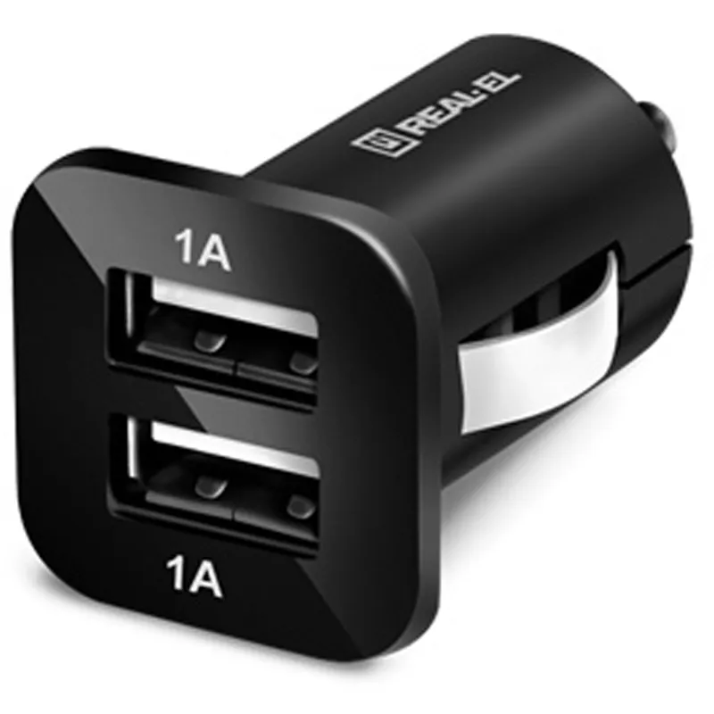 Автомобільний зарядний пристрій REAL-EL CA-22 USB - зображення 1