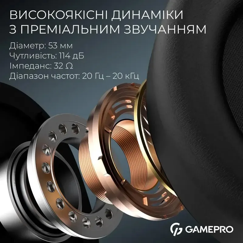 Дротова ігрова гарнітура GamePro Asgard Skald (HS850W) - мініатюра 10