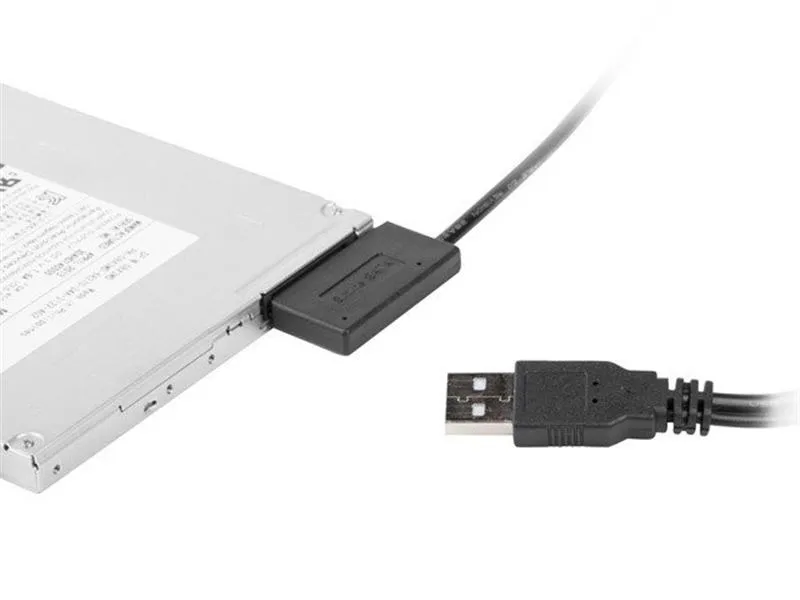 Адаптер Cablexpert USB - Slim SATA II (M/M), 0.5 м, чорний (A-USATA-01) - мініатюра 2