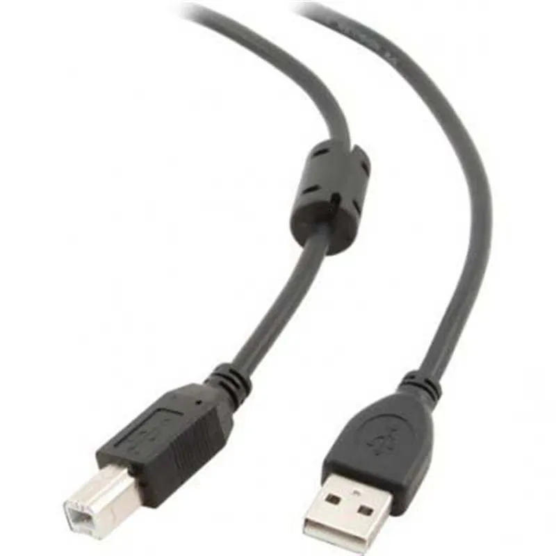 Кабель Maxxter USB - USB Type-B V 2.0 (M/M), феритовий фільтр, 1.8 м, чорний (UF-AMBM-6) - зображення 1