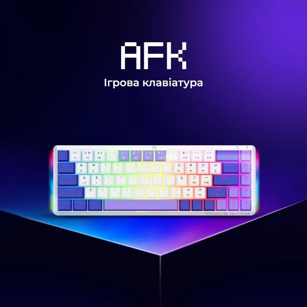 Бездротова клавіатура Proove Gaming AFK (Ukraine Layout) white - мініатюра 7