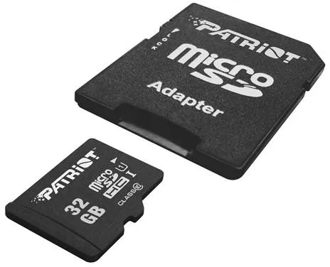 Карта пам`яті  MicroSDHC  32GB UHS-I Class 10 Patriot LX + SD-adapter (PSF32GMCSDHC10) - зображення 1