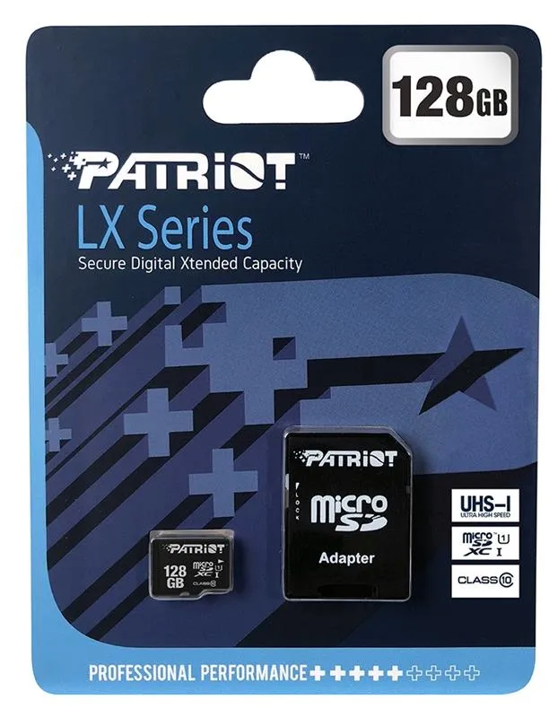 Карта пам`ятi MicroSDXC 128GB UHS-I Class 10 Patriot LX + SD-adapter (PSF128GMCSDXC10) - мініатюра 2