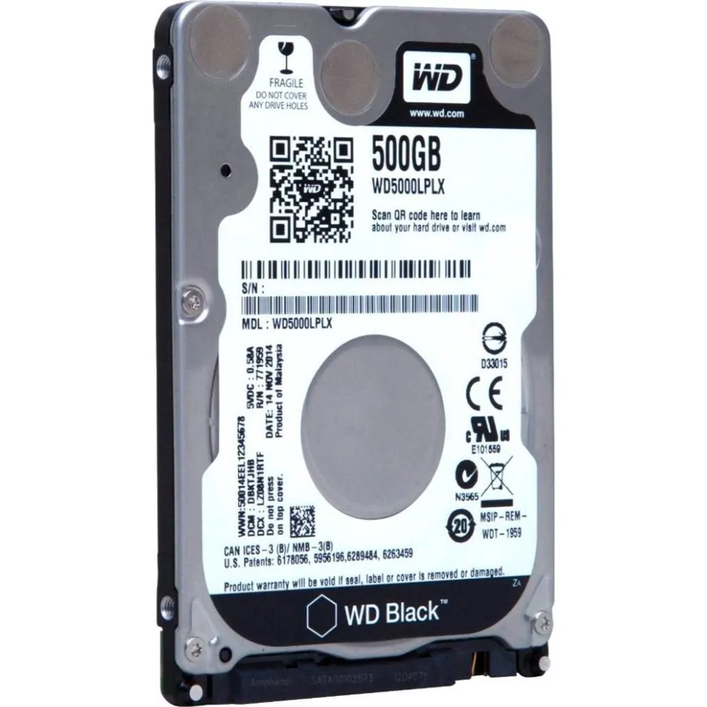 Накопичувач HDD 2.5" SATA 500GB WD Black 7200rpm 32MB (WD5000LPLX) Ref - мініатюра 3