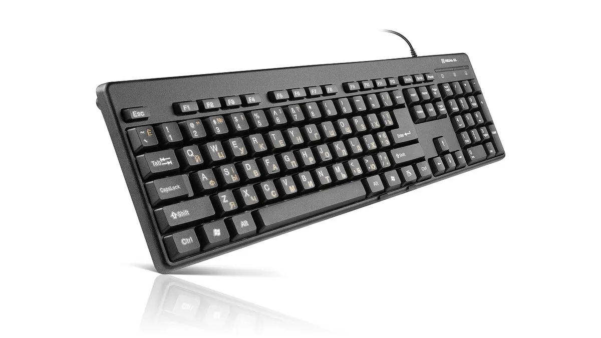 Клавіатура REAL-EL Standard 502 Ukr Black - мініатюра 2