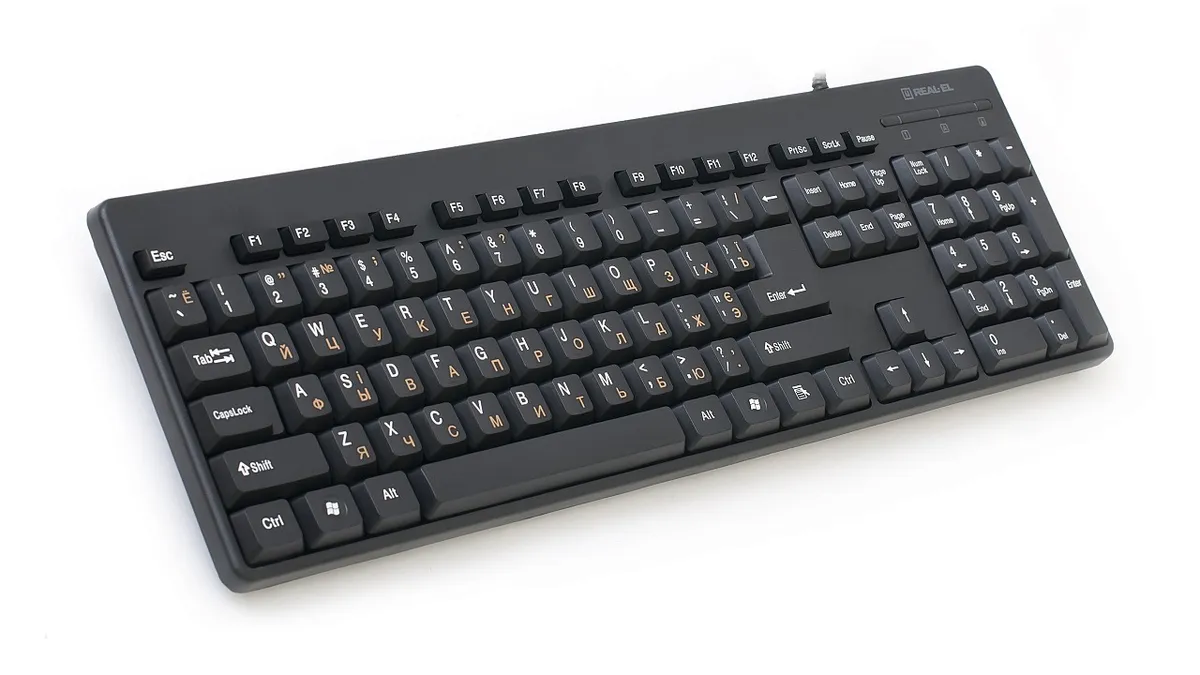 Клавіатура REAL-EL Standard 502 Ukr Black - мініатюра 3