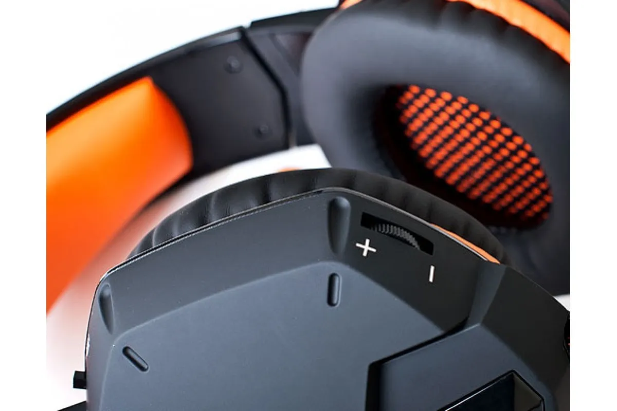 Гарнітура REAL-EL GDX-7700 Black/Orange  - мініатюра 5