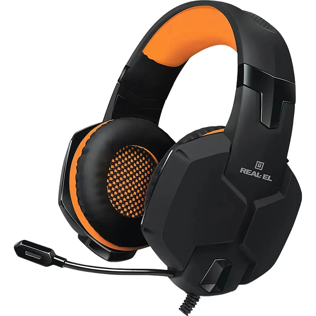 Гарнітура REAL-EL GDX-7700 Black/Orange  - мініатюра 7