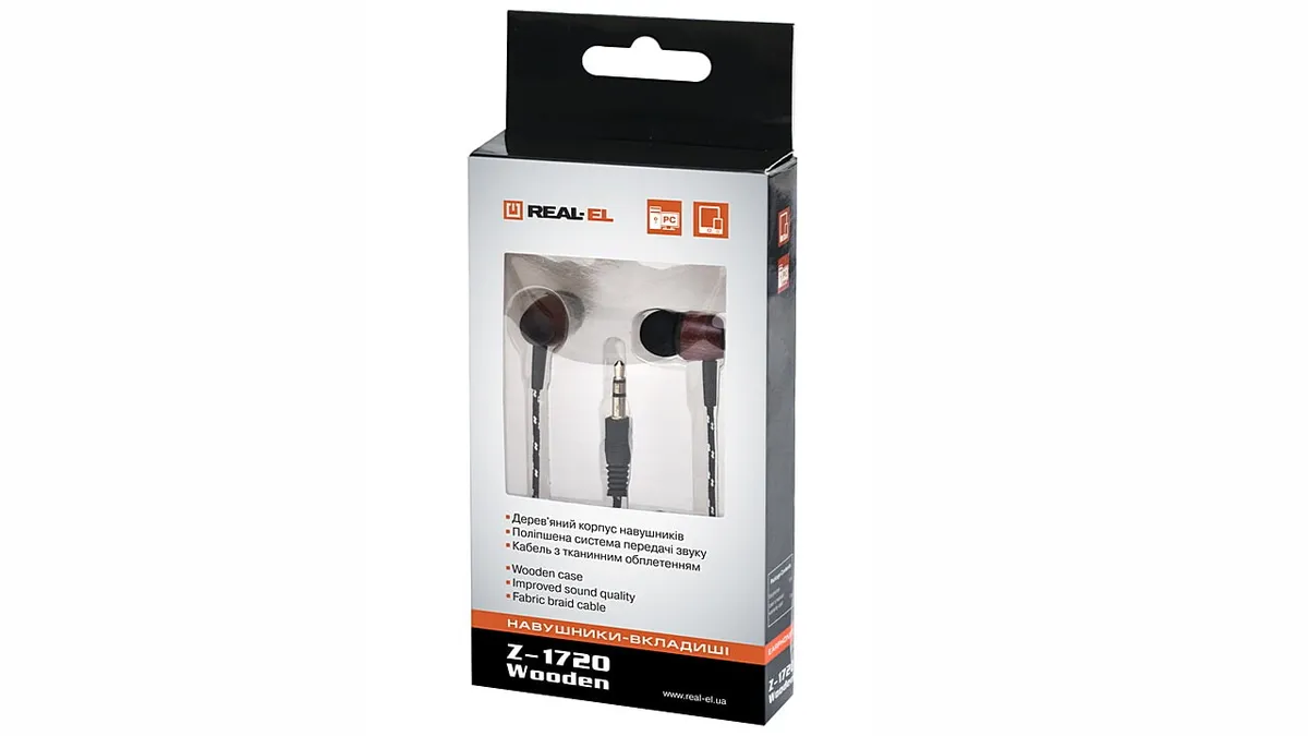 Навушники REAL-EL Z-1720 Wooden - мініатюра 5