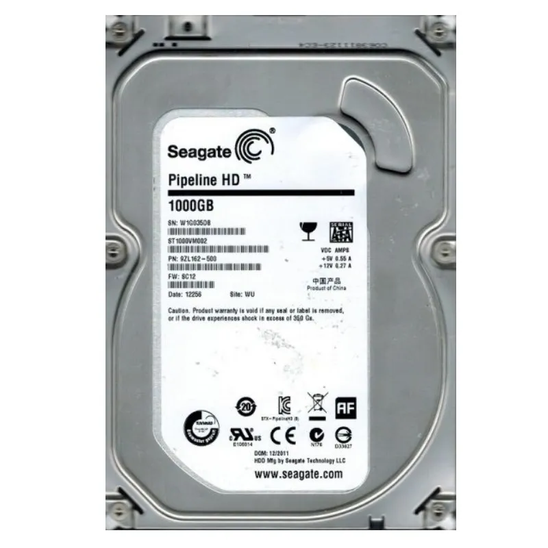 Накопичувач HDD SATA 1.0TB Seagate Pipeline HD 5900rpm 64MB (ST1000VM002) Ref - зображення 1