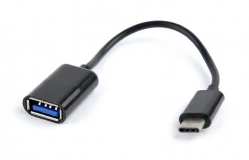 Кабель Cablexpert (A-OTG-CMAF2-01), USB2.0 - USB Type-C, 0.2 м, чорний - зображення 1