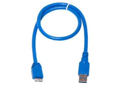 Кабель PowerPlant (KD00AS1230) USB3.0(AM)-MicroUSB3.0(BM), 0.5м, Blue - зображення 1