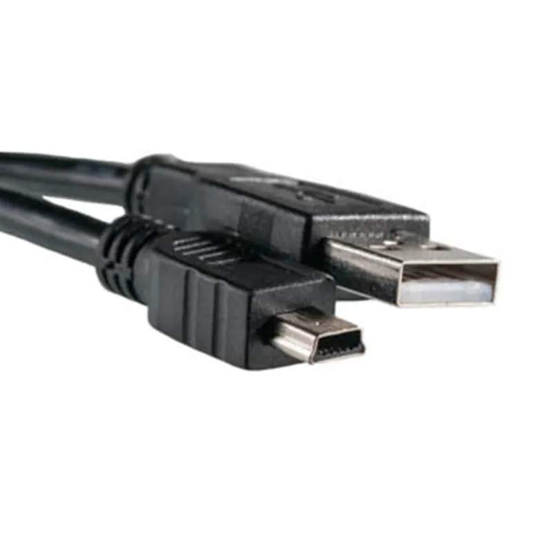 Кабель PowerPlant (KD00AS1219) USB2.0(AM)-MiniUSB(AM), 0.5м, Black - мініатюра 3