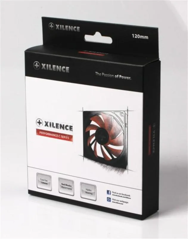 Вентилятор Xilence XPF120.R (XF039), 120х120х25мм, 3-pin+4-pin, Black/Red - мініатюра 2