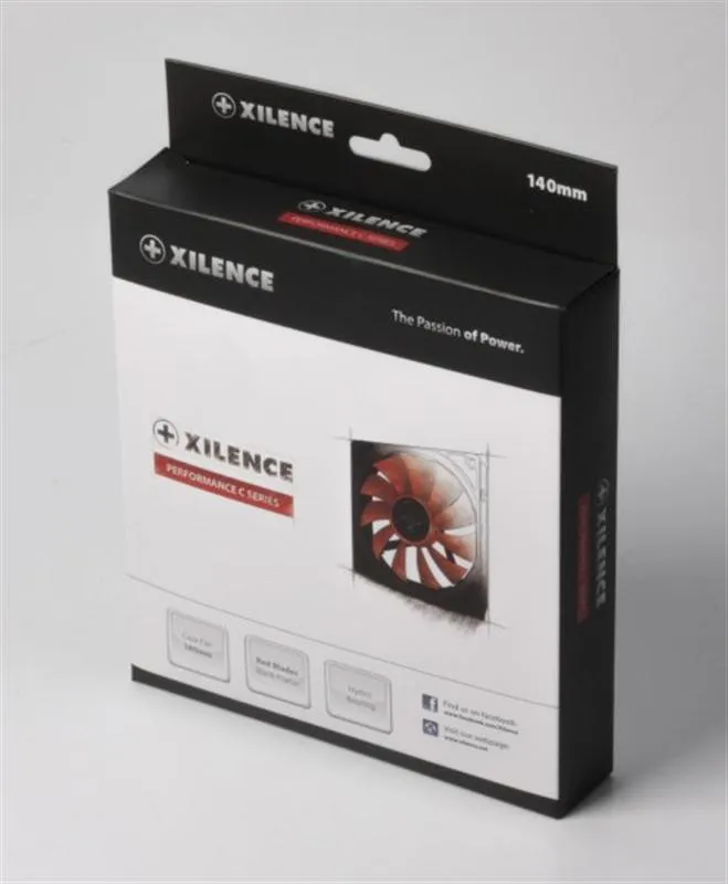 Вентилятор Xilence XPF140.R (XF050), 140х140х25мм, 3-pin+4-pin, Black/Red - зображення 1