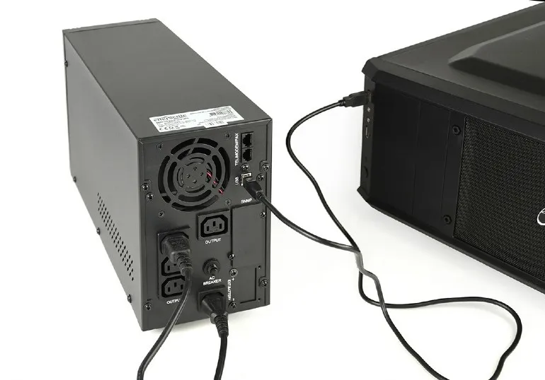 Джерело безперебійного живлення EnerGenie EG-UPS-PS2000-01 2000VA, Line Int., AVR, 3xIEC, метал - мініатюра 2