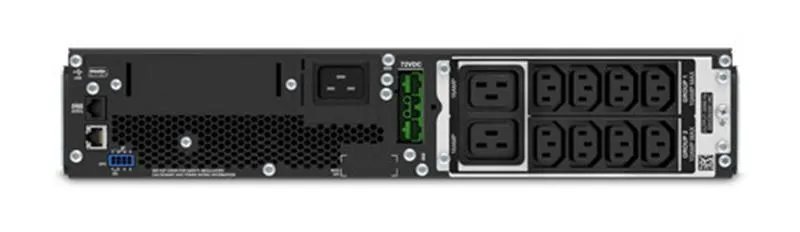 Джерело безперебійного живлення APC Smart-UPS SRT 2200VA, Online, 10 х IEC, RJ-45, USB, метал (SRT2200RMXLI) - зображення 1