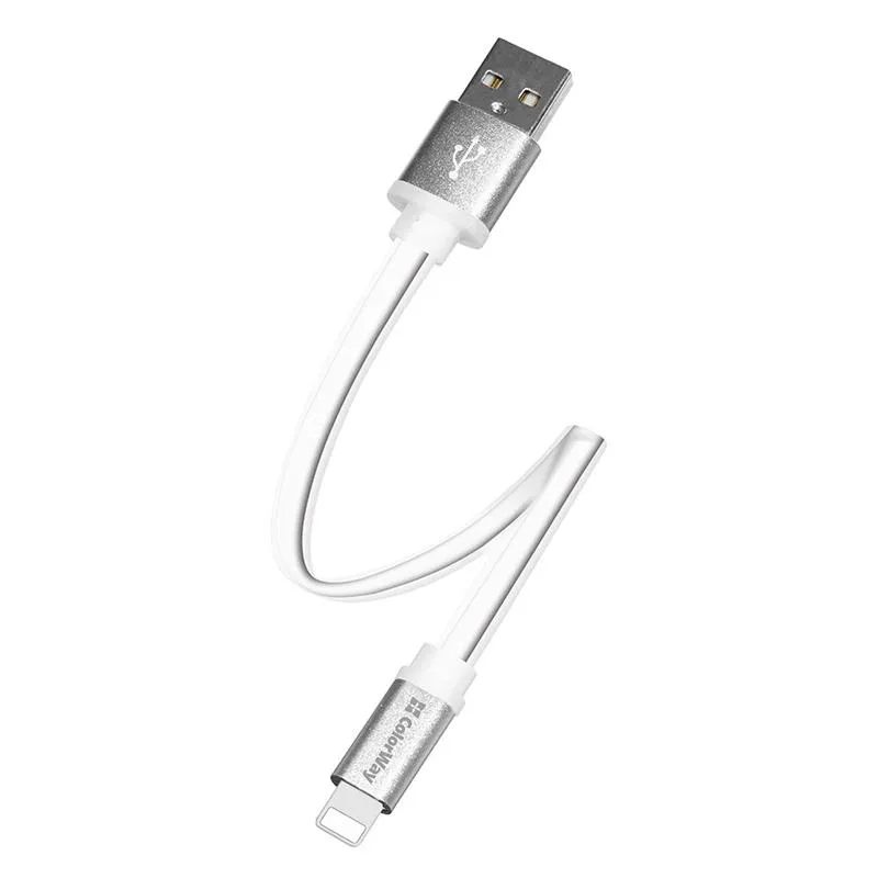 Кабель ColorWay USB - Lightning (M/M), 0.25 м, White (CW-CBUM-LM25W) - мініатюра 4