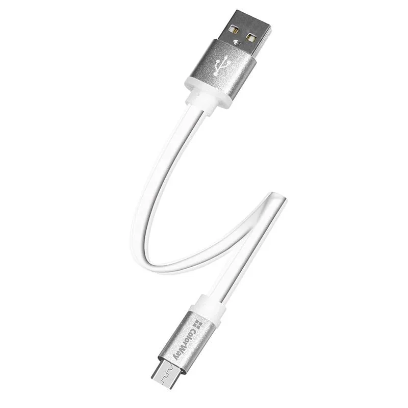 Кабель ColorWay USB - micro USB (M/M), 0.25 м, White (CW-CBUM-MUM25W) - мініатюра 7