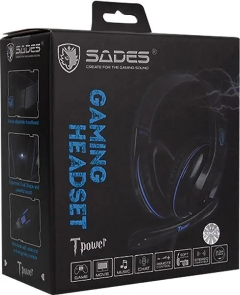 Гарнітура Sades SA-701 Black/Blue (sa701blj) - мініатюра 9