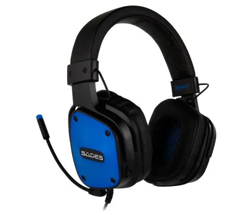 Гарнітура Sades SA-722 Dpower Black/Blue (sa722blj) - мініатюра 2