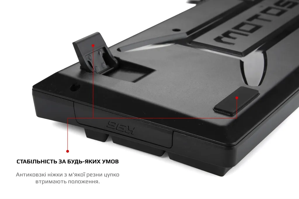 Клавіатура Motospeed CK107 Outemu Blue RGB Ukr Black (mtk96mb) - мініатюра 2