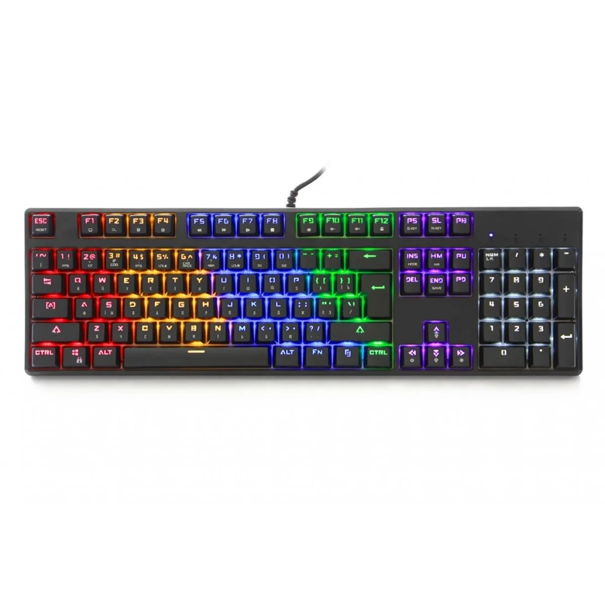 Клавіатура Motospeed CK107 Outemu Blue RGB Ukr Black (mtk96mb) - мініатюра 6
