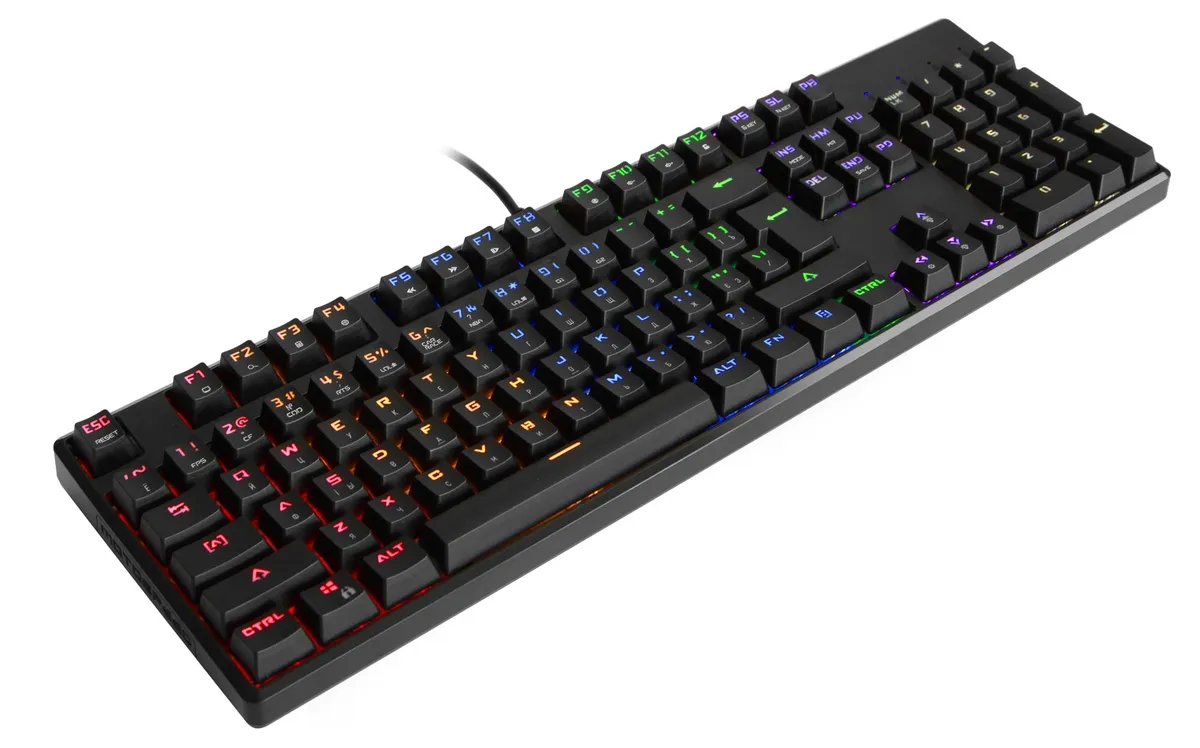 Клавіатура Motospeed CK107 Outemu Blue RGB Ukr Black (mtk96mb) - мініатюра 7