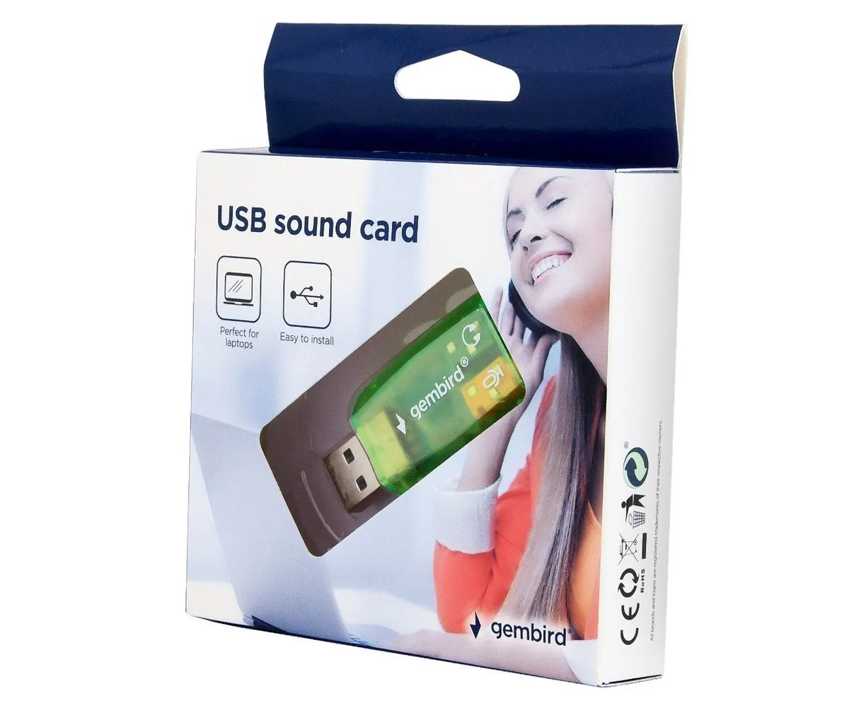 Звукова карта Gembird SC-USB-01 Green - мініатюра 2