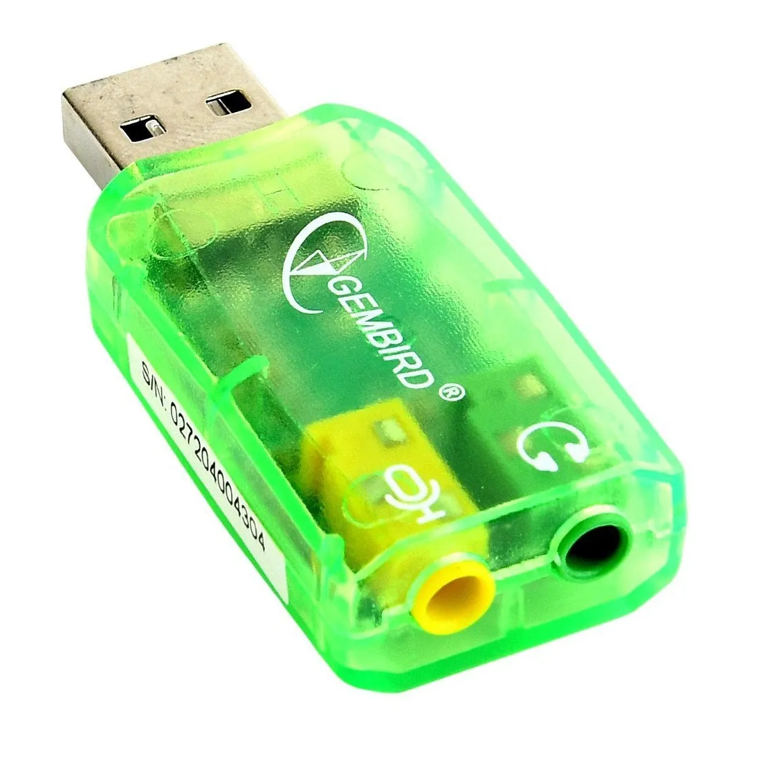 Звукова карта Gembird SC-USB-01 Green - мініатюра 3