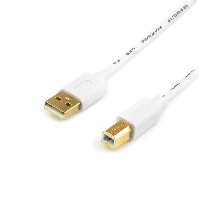 Кабель Atcom USB - USB Type-B V 2.0 (M/M), 1.8 м, білий (13423) - зображення 1