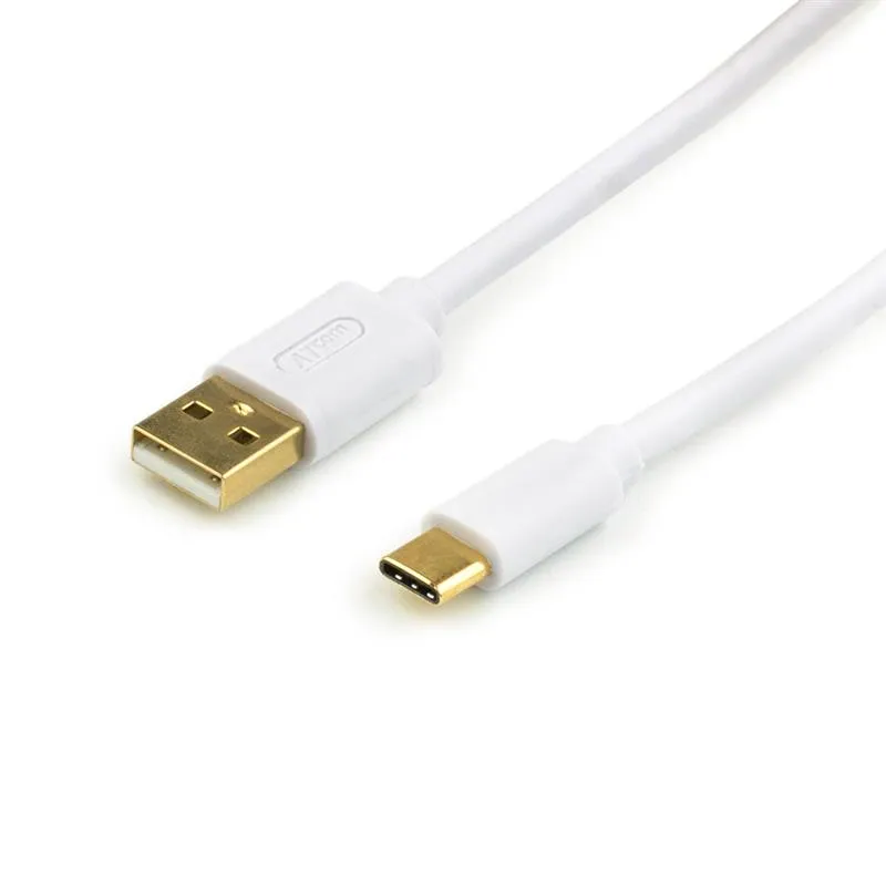 Кабель Atcom (17425) USB 2.0 AM/USB type C, 0.8м, білий - зображення 1