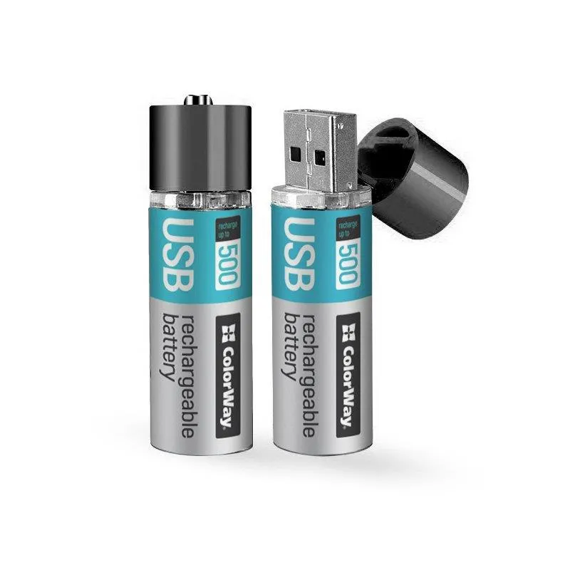 Акумулятор USB ColorWay AA/HR06 Li-Pol 1200 mAh BL 2шт - зображення 1